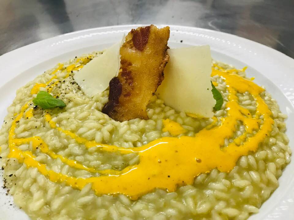 Risotto con cremoso di carciofi